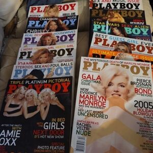 PLAYBOY Magazine Assorted Covers - Red, Black, White